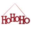 Best The Jolly Christmas Shop Raz 24" Ho Ho Ho Red Glittered Hanging Christmas Sign 4419136