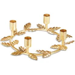 New The Jolly Christmas Shop Raz 10" Holly Leaf Taper Candle Holder 4310240