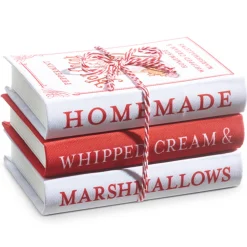New The Jolly Christmas Shop Raz 8" Hot Cocoa Faux Book Stack Christmas Decoration 4316112