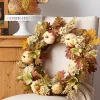 Outlet The Jolly Christmas Shop Raz 24" Hydrangea And Pumpkin Fall Wreath W4302318