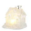 New The Jolly Christmas Shop Raz 3" Iced Lighted House Christmas Ornament 4412529
