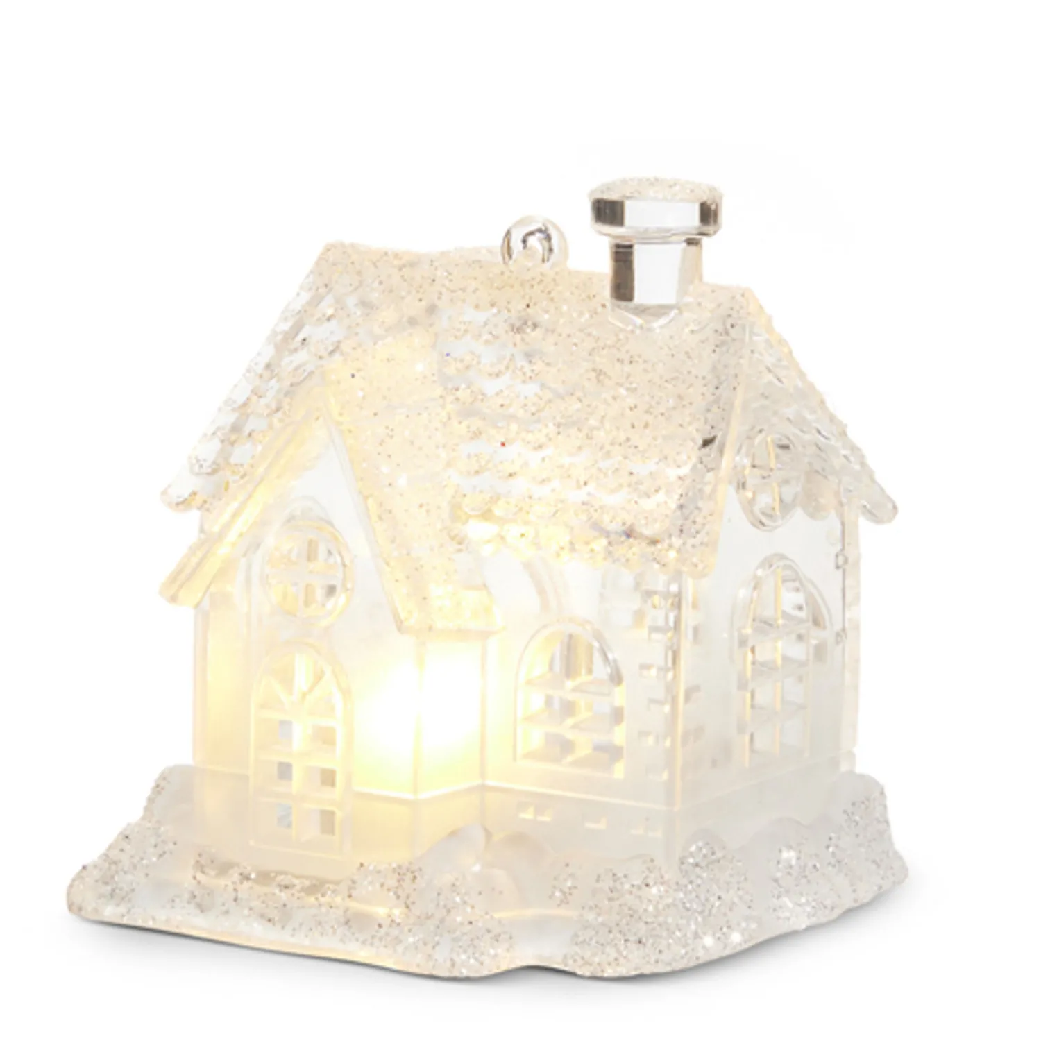 New The Jolly Christmas Shop Raz 3" Iced Lighted House Christmas Ornament 4412529