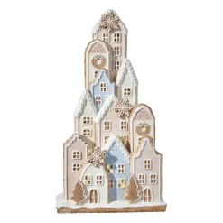 Online The Jolly Christmas Shop Raz 18.25" Iced Pastel Gingerbread Lighted Village Figure 4110222