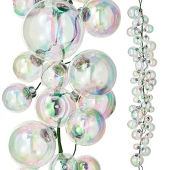 The Jolly Christmas Shop Raz 4' Iridescent Ball Ornament Christmas Garland G4232700