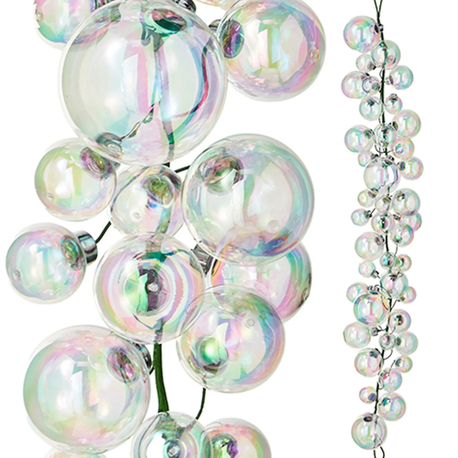 The Jolly Christmas Shop Raz 4' Iridescent Ball Ornament Christmas Garland G4232700