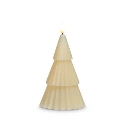 New The Jolly Christmas Shop Raz 6" Ivory Christmas Tree Battery Operated Candle With Lighted Flickering Wick 4432919
