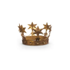 New The Jolly Christmas Shop Raz 10.5" Large Antique Gold Metal Crown Christmas Decoration 4428076