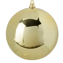 Outlet The Jolly Christmas Shop Raz 10" Large Champagne Ball Christmas Ornament 4241205