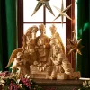 Hot The Jolly Christmas Shop Raz 32" Large Christmas Nativity Scene With Wood Look 3211140