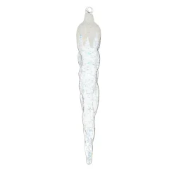 Online The Jolly Christmas Shop Raz 12.5" Large Frosted Icicle Glass Christmas Ornament 4124570