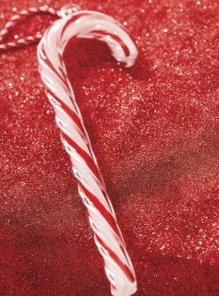 The Jolly Christmas Shop Raz 9.5" Large Glass Candy Cane Glass Christmas Ornament 4224561