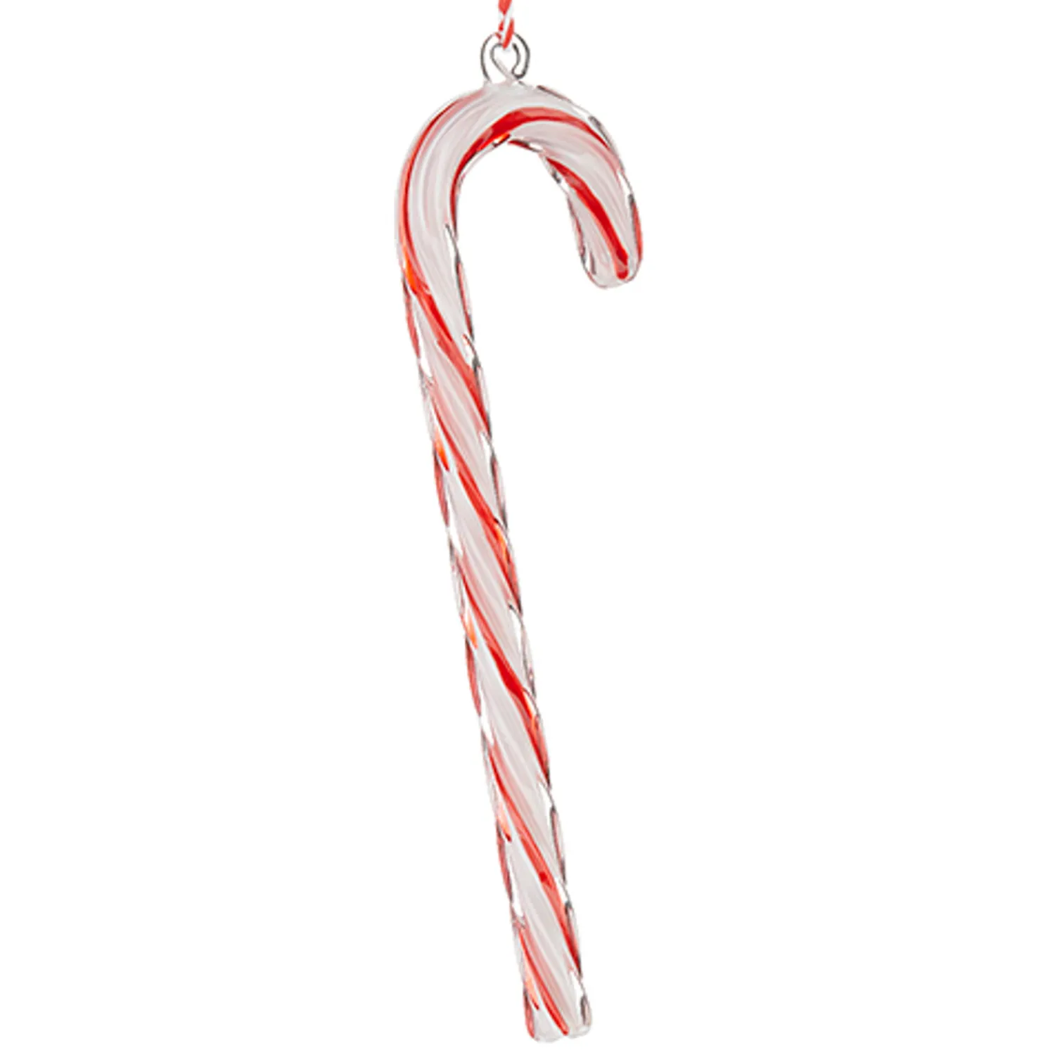 The Jolly Christmas Shop Raz 9.5" Large Glass Candy Cane Glass Christmas Ornament 4224561