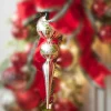 Hot The Jolly Christmas Shop Raz 15" Large Holly Leaf Glass Finial Christmas Ornament 4424545