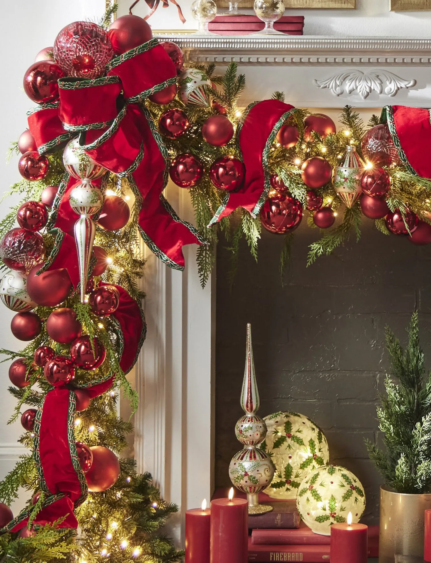 Hot The Jolly Christmas Shop Raz 15" Large Holly Leaf Glass Finial Christmas Ornament 4424545