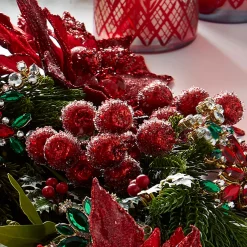 Hot The Jolly Christmas Shop Raz 24" Large Iced Red Berry Christmas Tree Spray F4406655