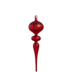Discount The Jolly Christmas Shop Raz 13" Large Matte Red Glass Finial Christmas Ornament Set Of 2 4424681