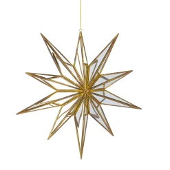 Discount The Jolly Christmas Shop Raz 15" Large Mirrored Gold Star Christmas Ornament 4116140