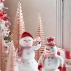 Hot The Jolly Christmas Shop Raz 39" Large Pink Bottle Brush Christmas Tree Set 4306106
