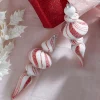 Online The Jolly Christmas Shop Raz 9.5" Large Red & White Peppermint Striped Finial Glass Christmas Ornament 4322832