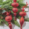 Online The Jolly Christmas Shop Raz 9.5" Large Red Finial Glass Christmas Ornament 4124579