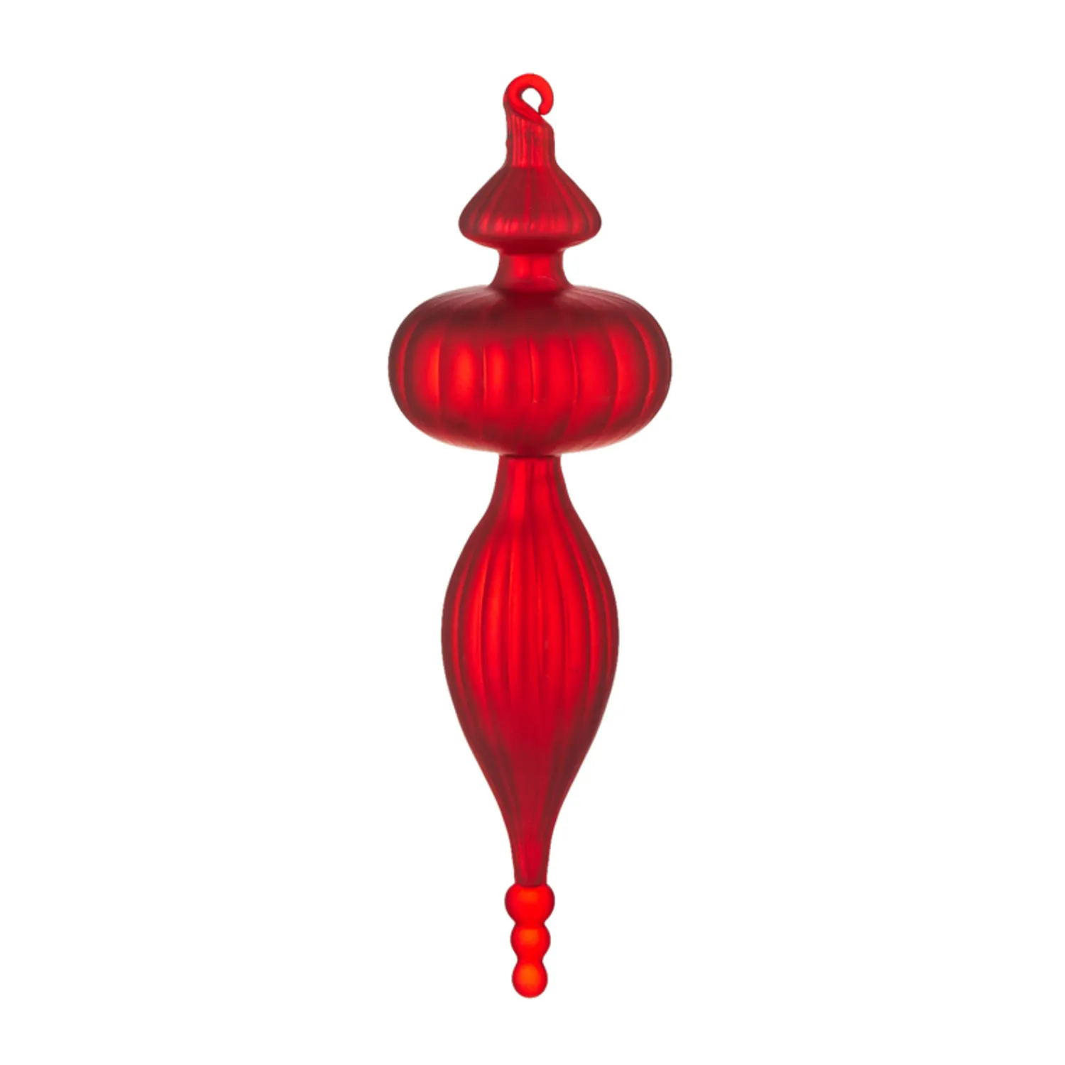 Online The Jolly Christmas Shop Raz 9.5" Large Red Finial Glass Christmas Ornament 4124579