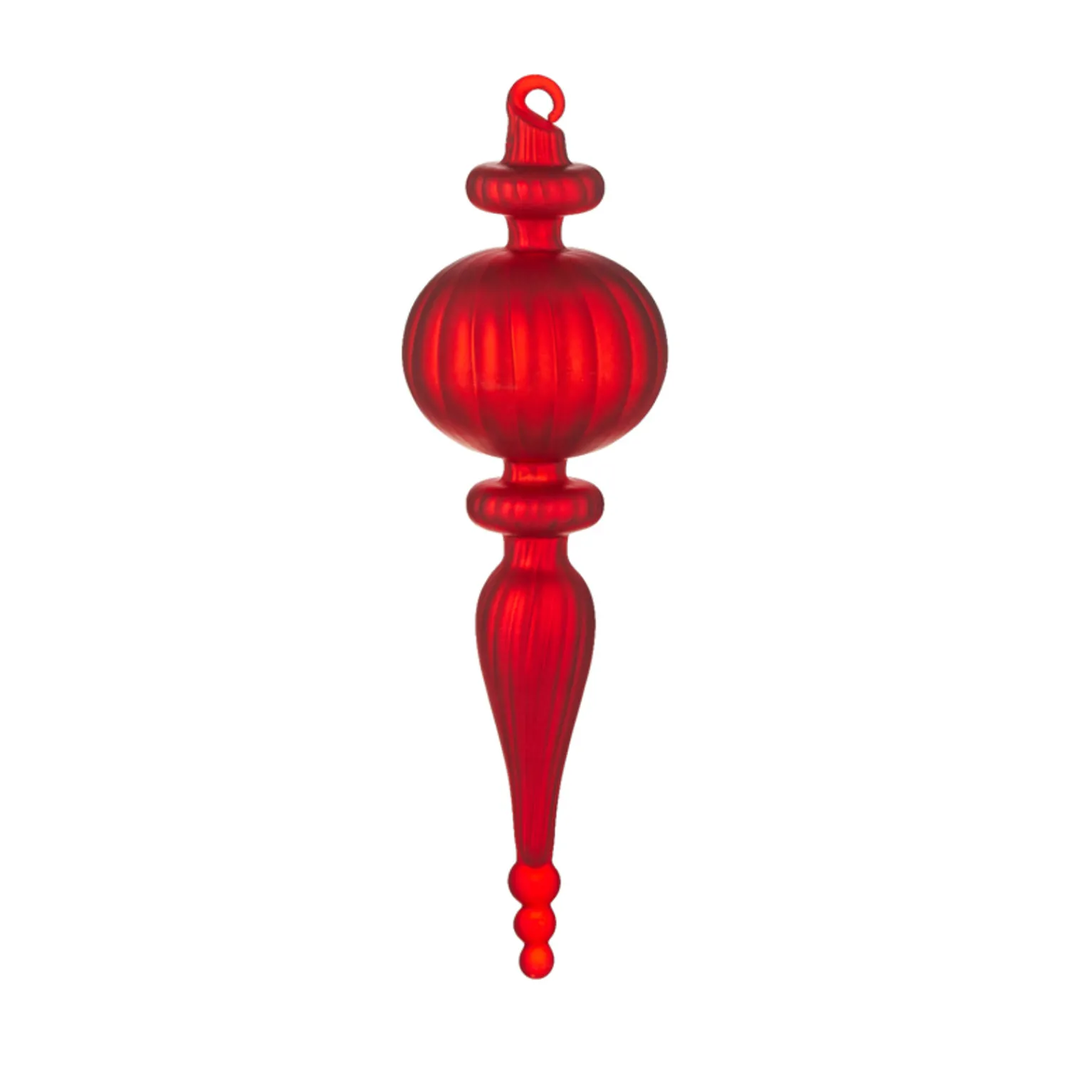 Online The Jolly Christmas Shop Raz 9.5" Large Red Finial Glass Christmas Ornament 4124579