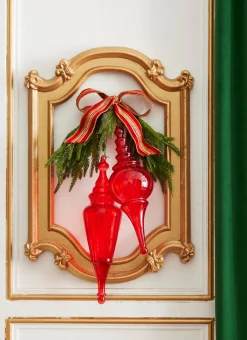 Discount The Jolly Christmas Shop Raz 15.5" Large Red Finial Glass Christmas Ornament 4324500
