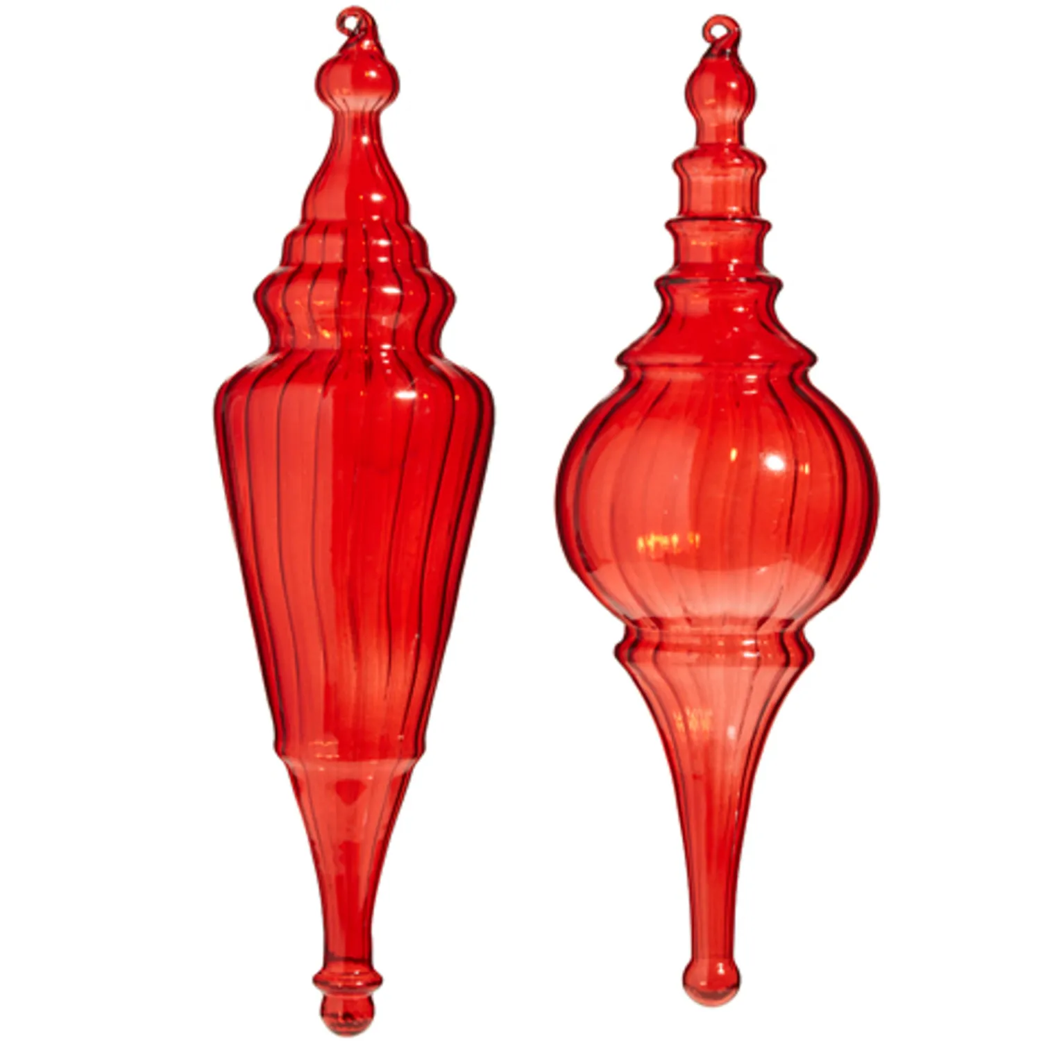 Discount The Jolly Christmas Shop Raz 15.5" Large Red Finial Glass Christmas Ornament 4324500