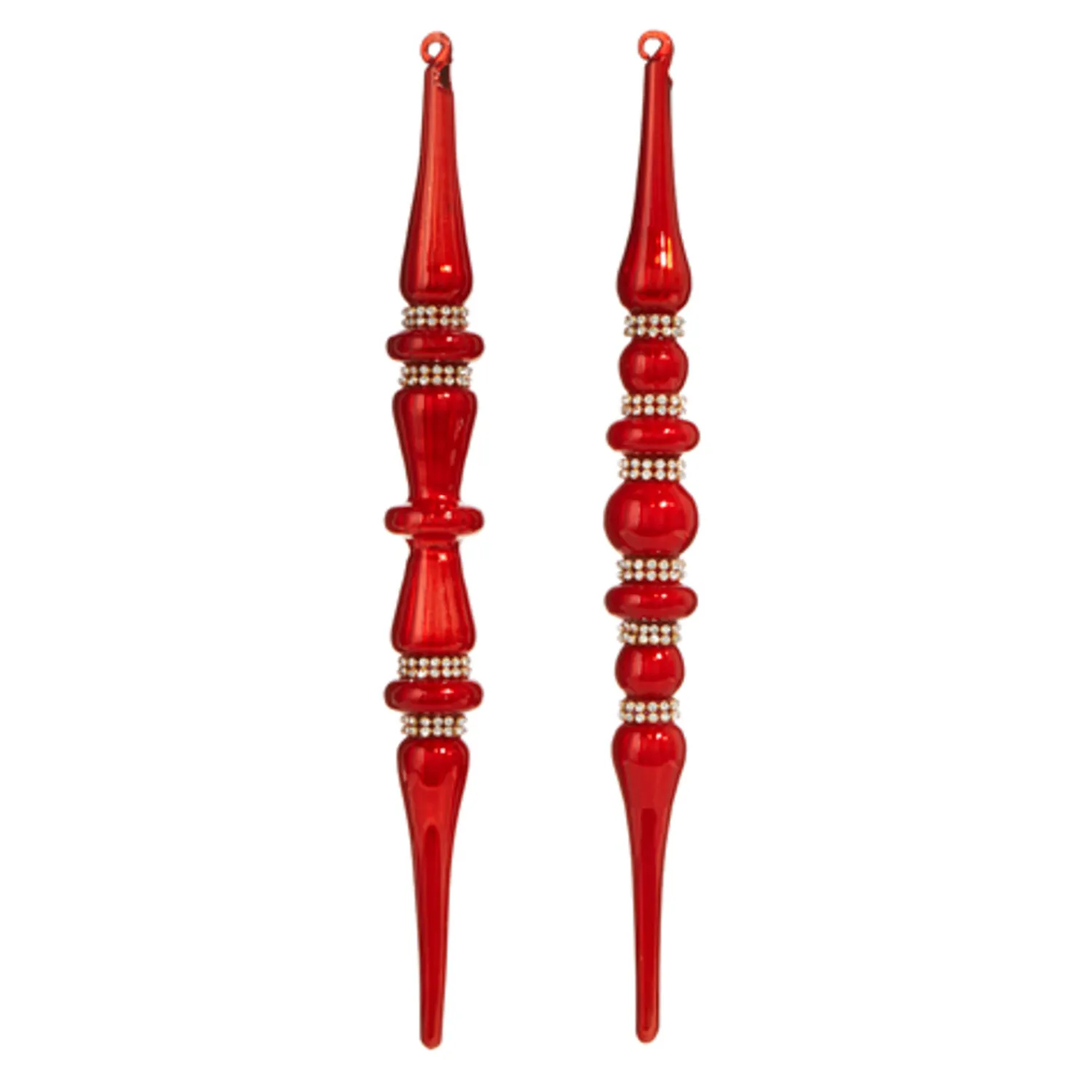 Hot The Jolly Christmas Shop Raz 12" Large Red Jeweled Glass Finial Christmas Ornament 4324533