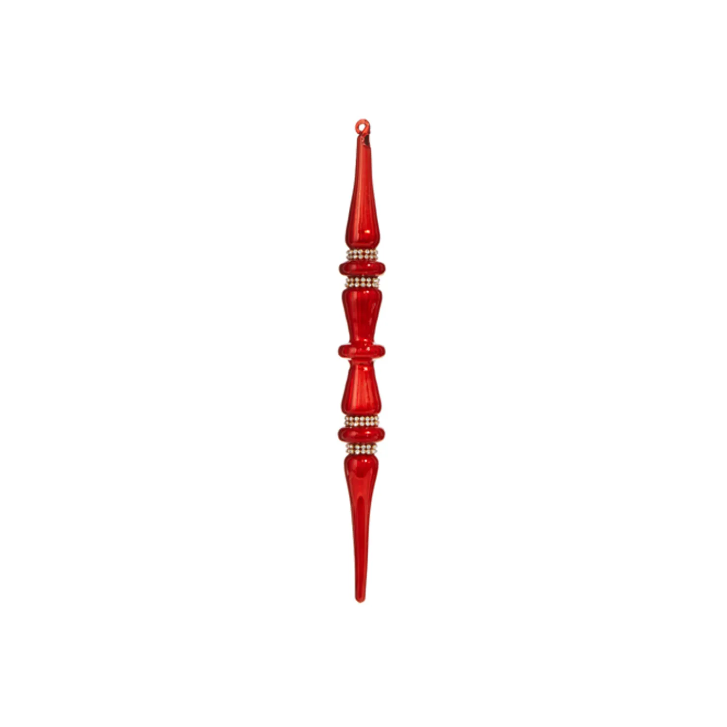 Hot The Jolly Christmas Shop Raz 12" Large Red Jeweled Glass Finial Christmas Ornament 4324533