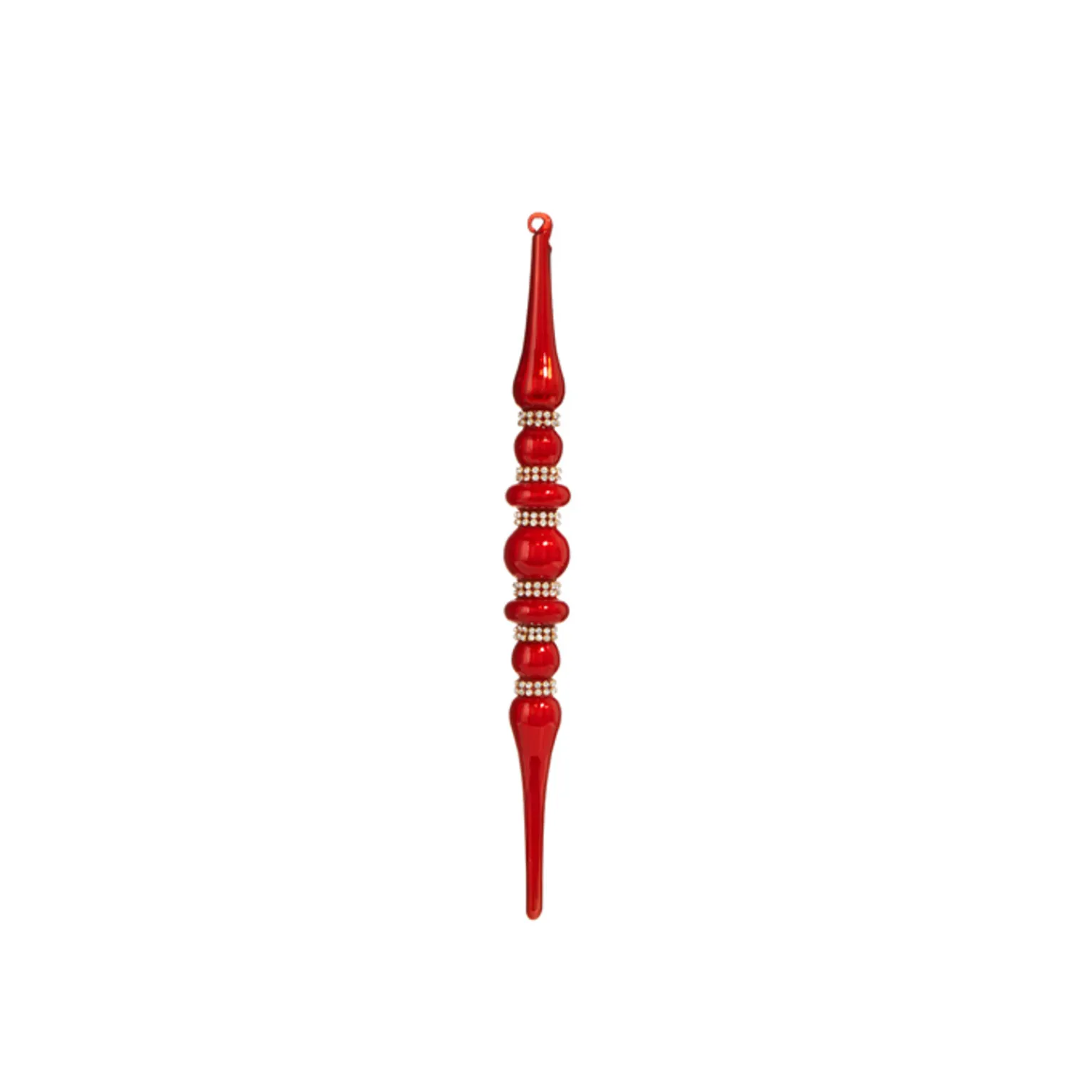 Hot The Jolly Christmas Shop Raz 12" Large Red Jeweled Glass Finial Christmas Ornament 4324533