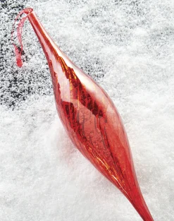 Hot The Jolly Christmas Shop Raz 15" Large Red Mercury Glass Drop Christmas Ornament 4124578