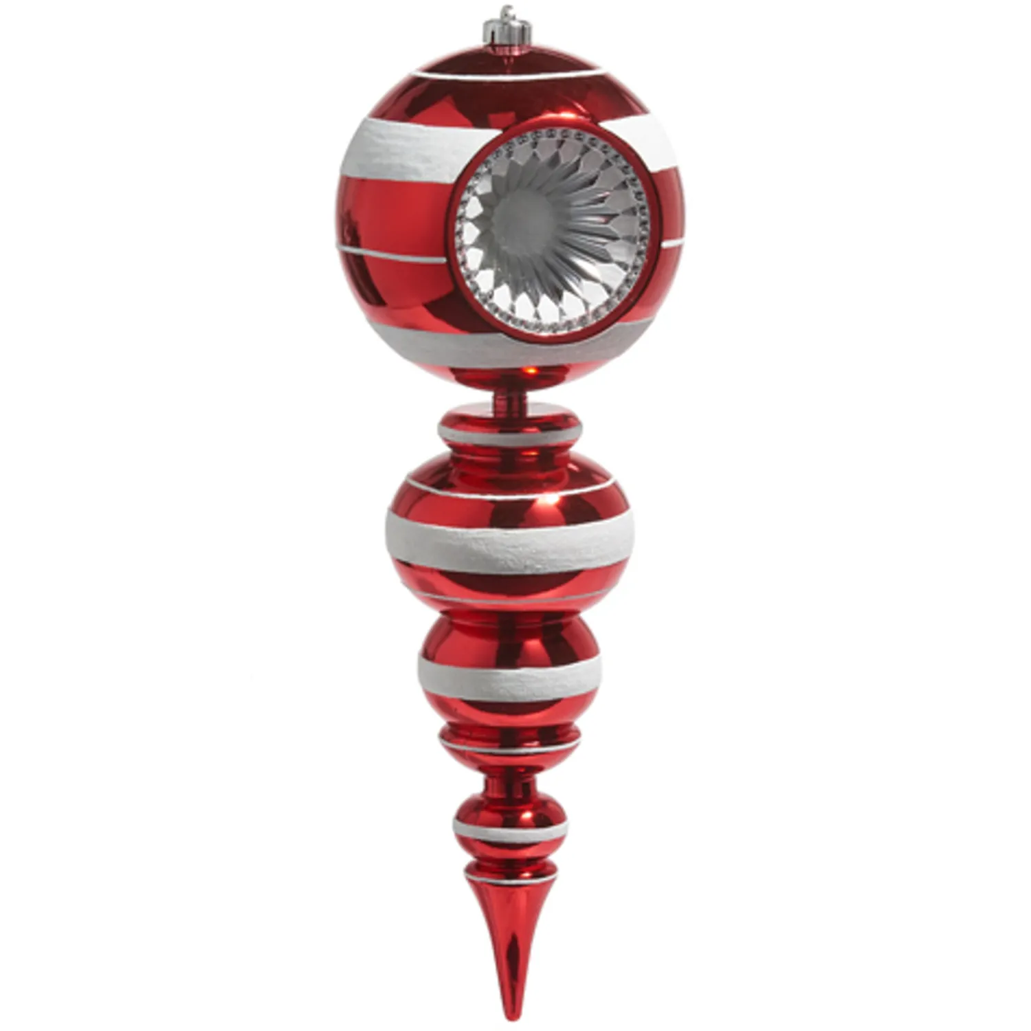 Online The Jolly Christmas Shop Raz 22" Large Red Or Green Reflector Finial Christmas Ornament