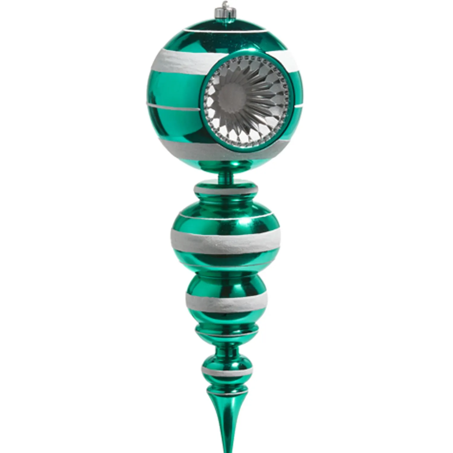 Online The Jolly Christmas Shop Raz 22" Large Red Or Green Reflector Finial Christmas Ornament