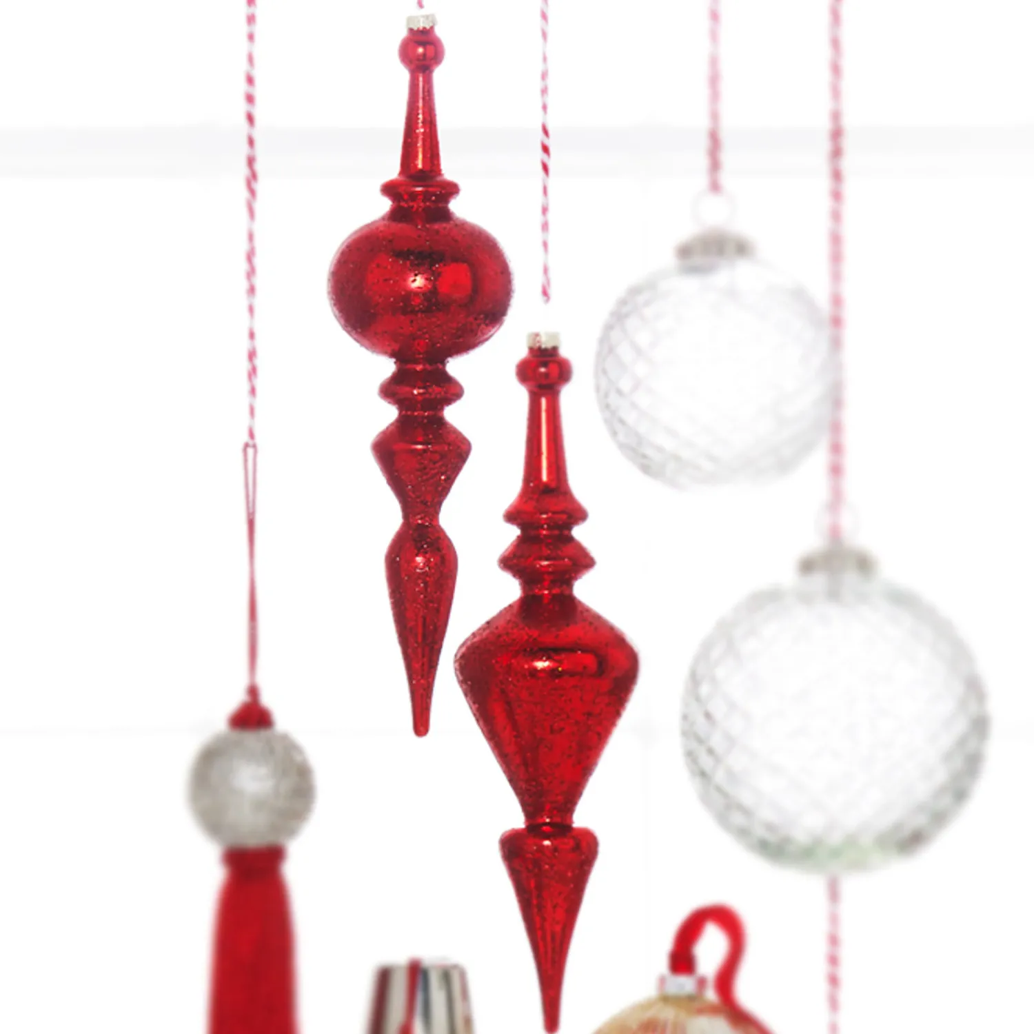 Outlet The Jolly Christmas Shop Raz 12" Large Red Textured Glass Final Christmas Ornament 4324537