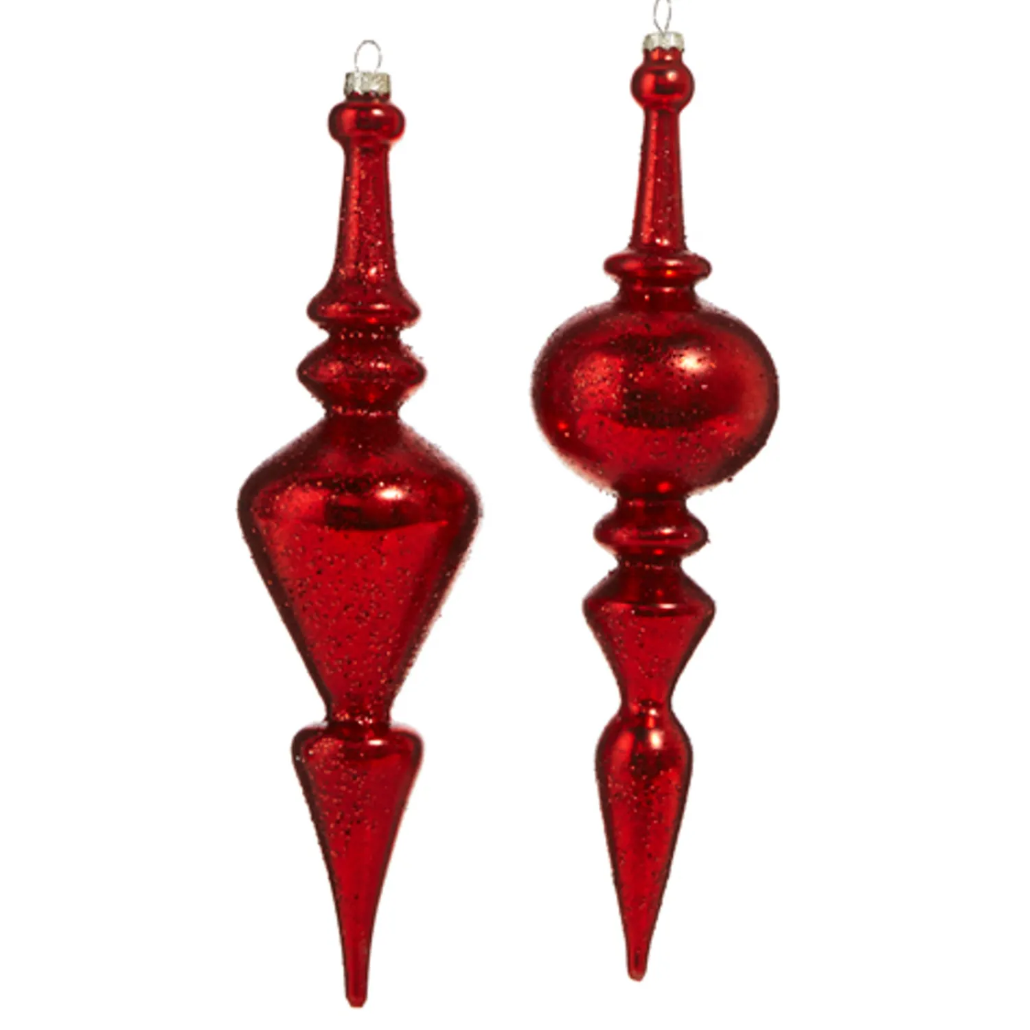 Outlet The Jolly Christmas Shop Raz 12" Large Red Textured Glass Final Christmas Ornament 4324537