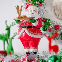 Online The Jolly Christmas Shop Raz 24.25" Large Santa Figure Holding Serving Plate Christmas Decoration 4457707