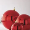 Outlet The Jolly Christmas Shop Raz 10" Large Shiny Red Ball Christmas Ornament 4214885