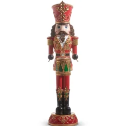Discount The Jolly Christmas Shop Raz 4' Large Standing Nutcracker Drummer Christmas Figure 4401626