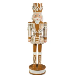 Online The Jolly Christmas Shop Raz 44" Large White And Brown Gingerbread Nutcracker Christmas Figure 4401601