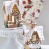 Discount The Jolly Christmas Shop Raz 6.5" Lighted Gingerbread Pretzel House Christmas Ornament 4216269