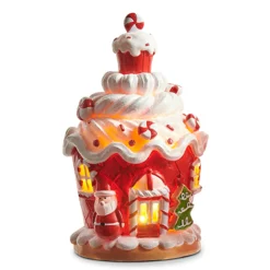 The Jolly Christmas Shop Raz 8" Lighted Gingerbread Cupcake House Lighted Christmas Decoration 4311644
