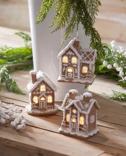 Clearance The Jolly Christmas Shop Raz 5" Lighted Gingerbread House Christmas Ornament 4216130