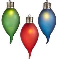 Clearance The Jolly Christmas Shop Raz 5.25" Lighted Kismet Light Bulb Christmas Ornament 4320900