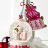 Hot The Jolly Christmas Shop Raz 5" Lighted Peppermint Cocktail Cupcake With Swirling Glitter Christmas Snow Globe 4400768