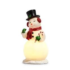 Sale The Jolly Christmas Shop Raz 10" Lighted Retro Snowman Christmas Figure 4412155
