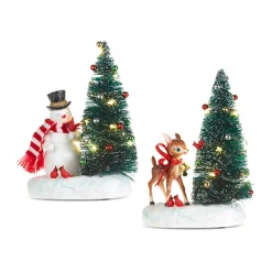 Sale The Jolly Christmas Shop Raz 7" Lighted Tree With Vintage Holiday Friends Christmas Decoration 4319125