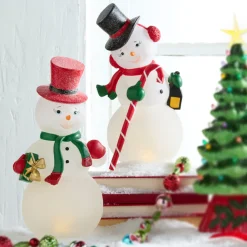 Online The Jolly Christmas Shop Raz 12" Lighted Vintage Snowman Christmas Decoration 4311578