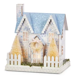 Discount The Jolly Christmas Shop Raz Lighted White With Blue Delft Floral Easter House Or Church