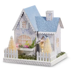Discount The Jolly Christmas Shop Raz Lighted White With Blue Delft Floral Easter House Or Church